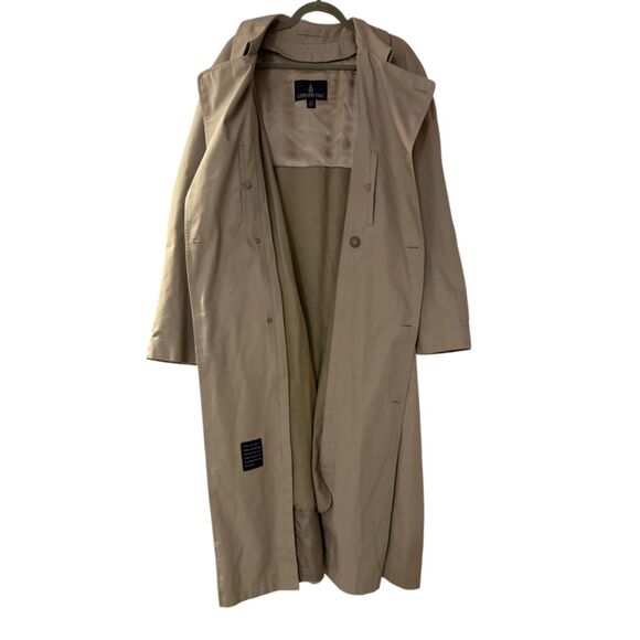 London Fog Tan Long Trench Coat - Picture 2 of 12